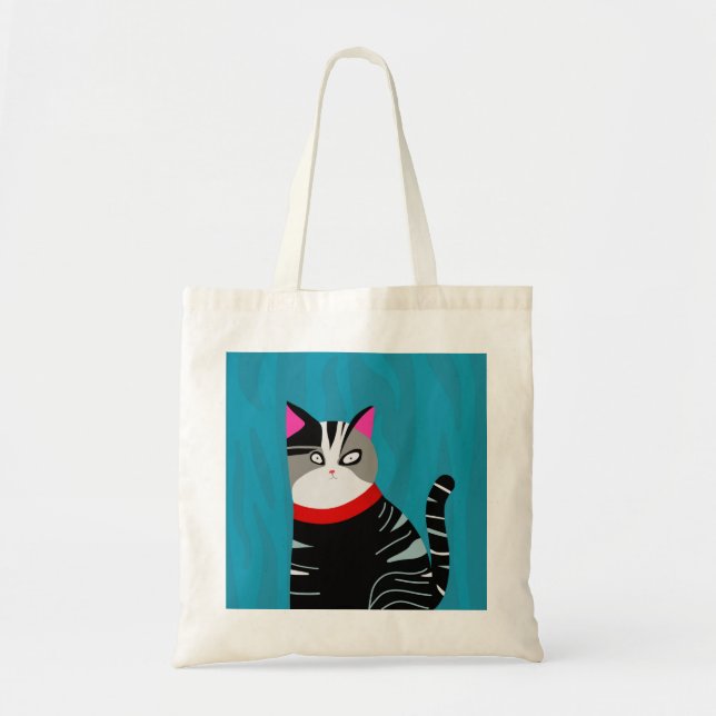 Abstrakt Katt Tygkasse (Framsidan)