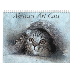 Abstrakt kattkonst kalender