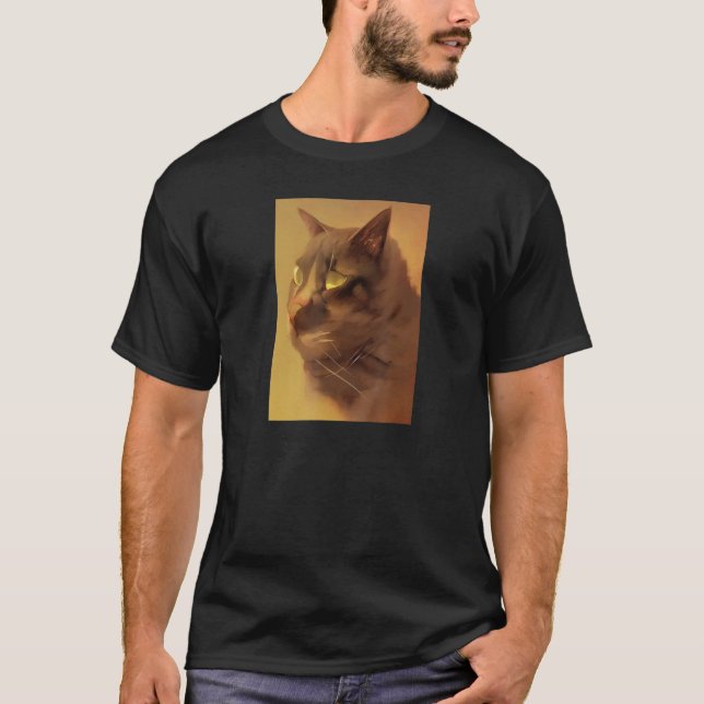 Abstrakt kattmålning t shirt (Framsida)