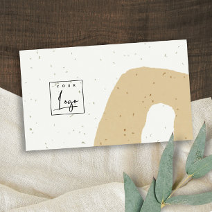 Abstrakt Keramisk Ochre-Gult Logotyp i tryckt form Visitkort