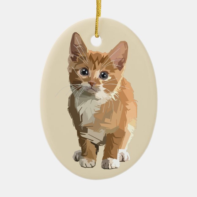 abstrakt Kitten porcelain ornament (Framsidan)