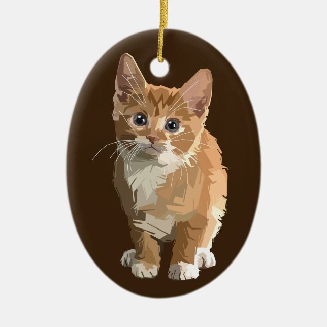 abstrakt Kitten porcelain ornament (Framsidan)