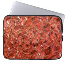 Abstrakt klarröd med prickar och krokad stilar