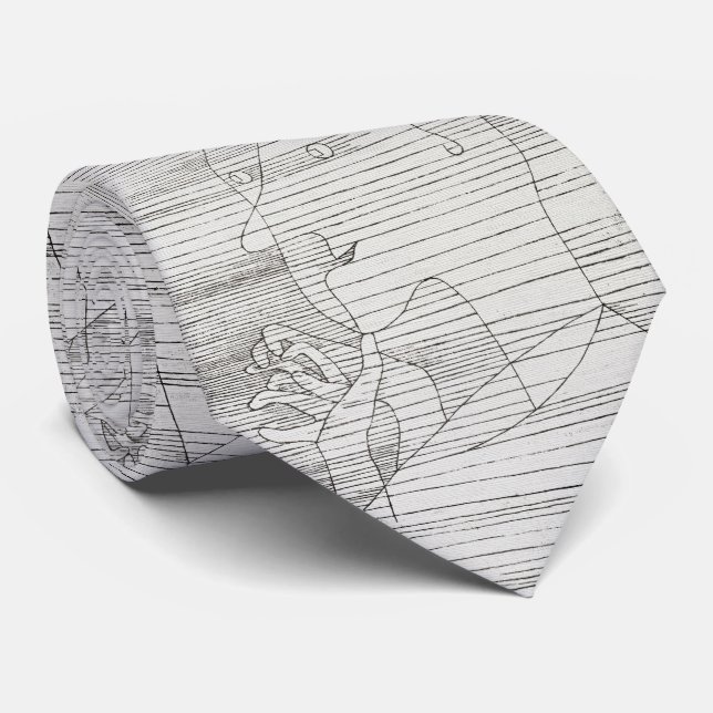 Abstrakt Klee – Minimalistiska Linjer Slips (Rullad)