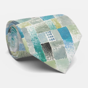 Abstrakt Klee-stil – Akvarellgeometri Slips