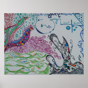 Abstrakt klotteraffisch poster