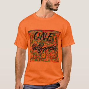abstrakt klottra del 1 california gyllene stat t shirt