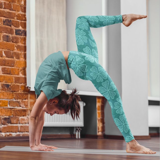 Abstrakt Klöver Mönster St patrick's day Leggings (Skapare uppladdad)