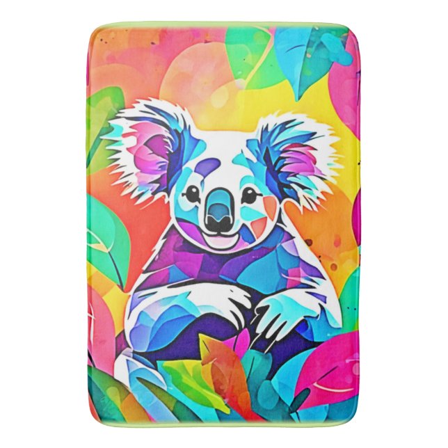 Abstrakt Koala Design Badrumsmatta (Framsidan (Vertikal))