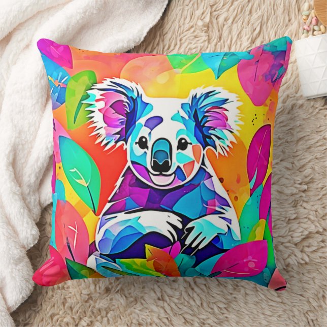 Abstrakt Koala Design Kudde (Filt)