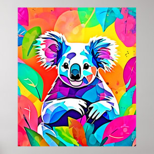 Abstrakt Koala Design Poster