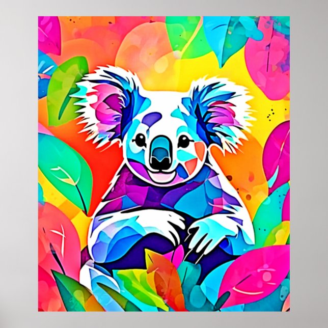 Abstrakt Koala Design Poster (Framsidan)