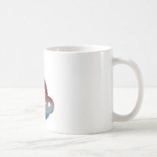 Abstrakt kobrasilhouette kaffemugg
