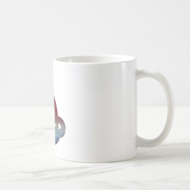 Abstrakt kobrasilhouette kaffemugg (Höger)