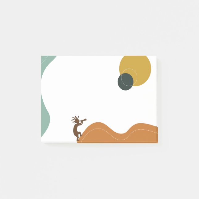 Abstrakt Kokopelli Notes Post-it Block (Framsida)