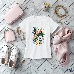 Abstrakt kolibri i flykt Konst T Shirt