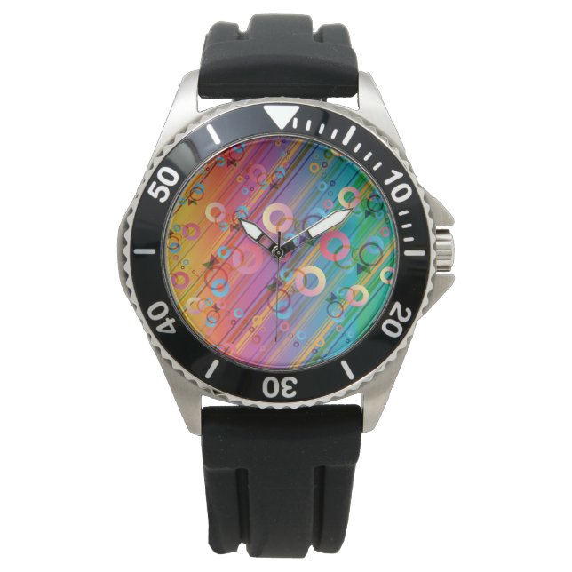 Abstrakt komposition armbandsur (Framsida)
