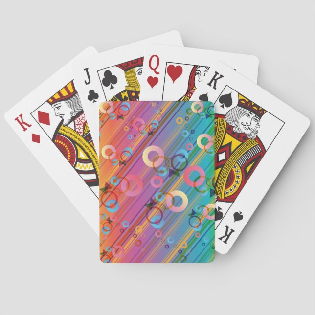 Abstrakt komposition casinokort (Baksidan)