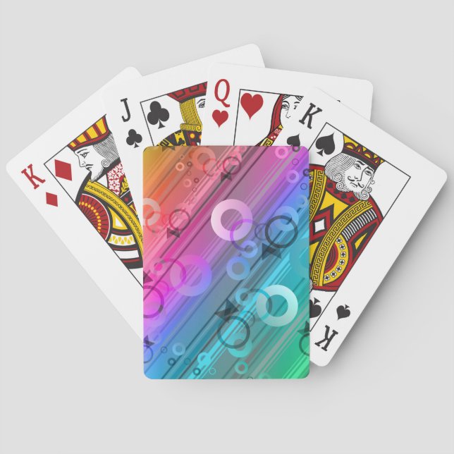 Abstrakt komposition casinokort (Baksidan)