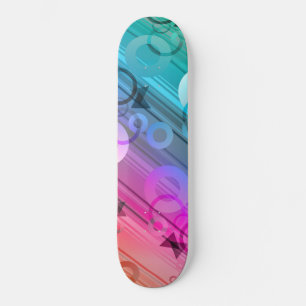 Abstrakt komposition mini skateboard bräda 18,5 cm