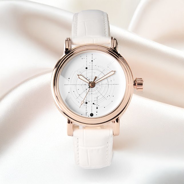 Abstrakt Koncentriska cirklar som korsar Linjer Armbandsur (Skapare uppladdad)