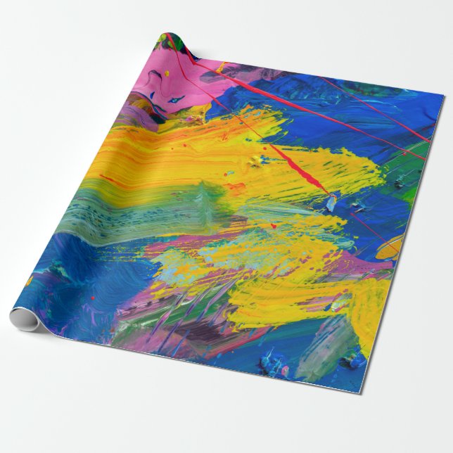 Abstrakt konsbakgrund. Handmålad bakgrund.  Presentpapper (Utrullad)