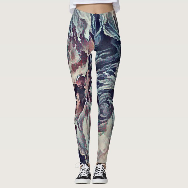 Abstrakt konspenseltextur texturerad ro skriva ut  leggings (Framsida)