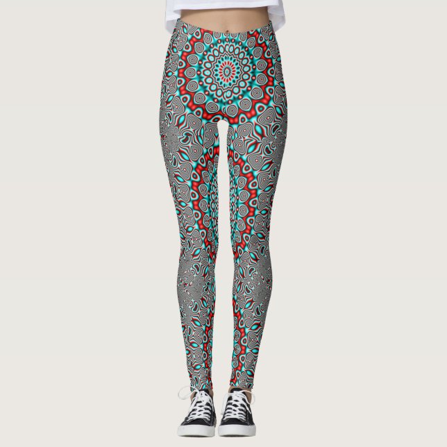 Abstrakt Konst 100 Leggings (Framsida)
