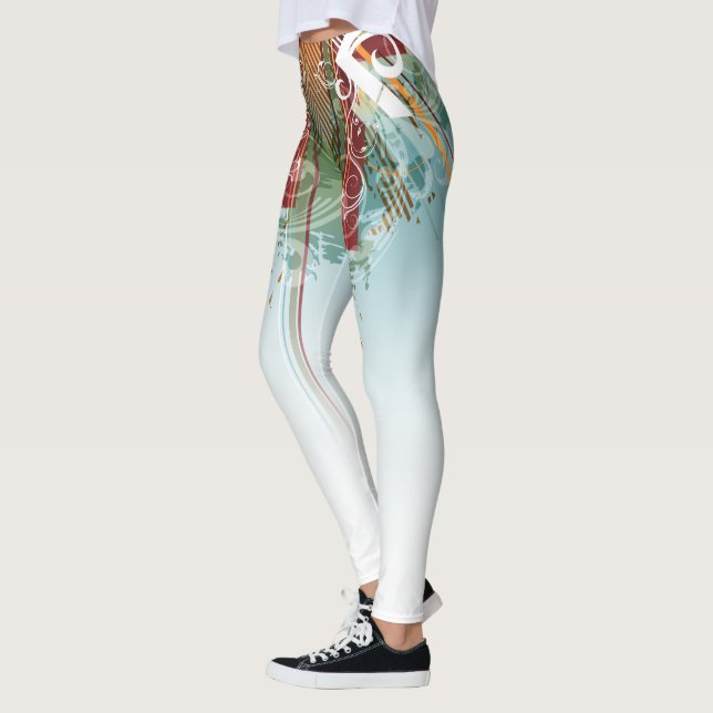 Abstrakt konst 28 leggings (Vänster)