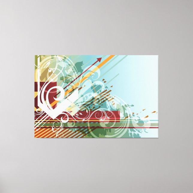 Abstrakt konst 28 lindad canvas (Framsida)