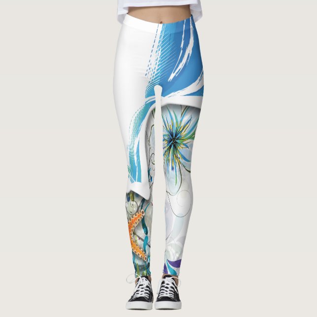 Abstrakt konst 30 leggings (Framsida)