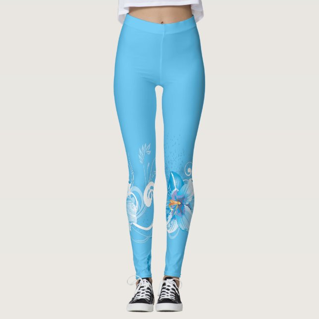Abstrakt konst 44B1 Leggings (Framsida)