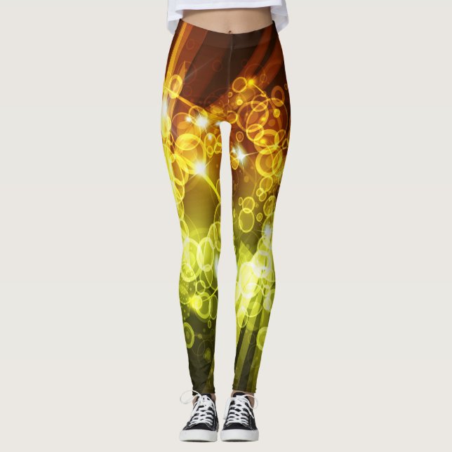Abstrakt Konst 8 Leggings (Framsida)