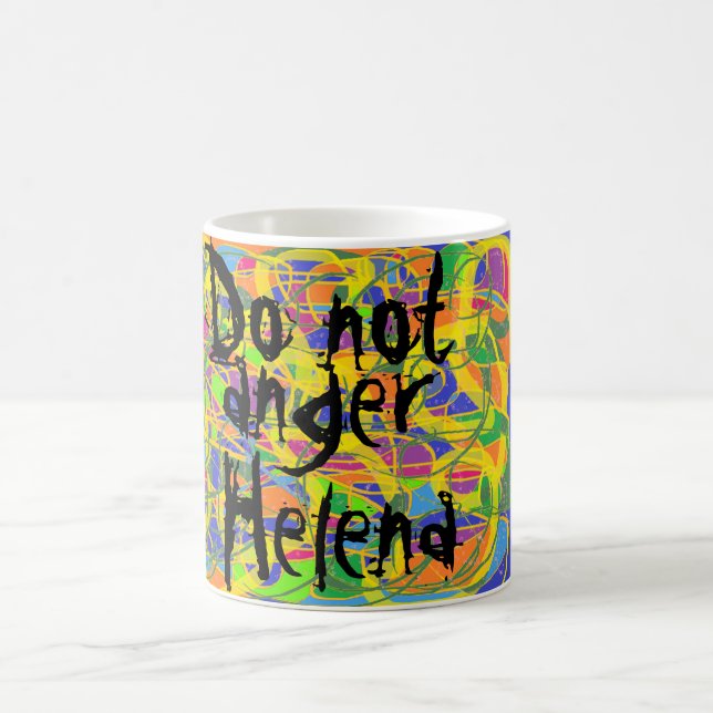 abstrakt konst är inte en ilska mot Helena orphan  Kaffemugg (Center)