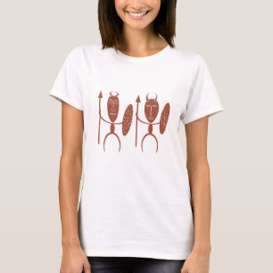 Abstrakt Konst av afrikanska stamkrigare T Shirt