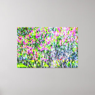 Abstrakt konst av Lilacs och Vatten Canvastryck
