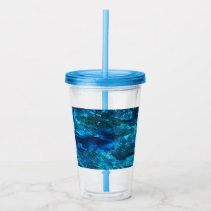 Abstrakt konst Blå tumblare Take Away Mugg