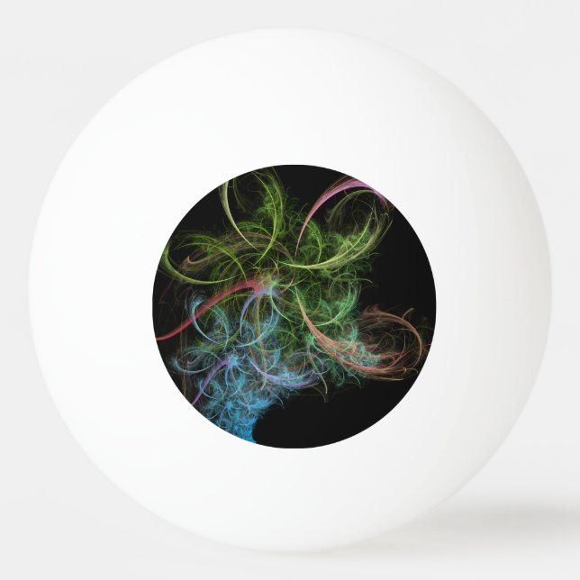 Abstrakt Konst Blommor Utrymme Pingisboll (Framsidan)