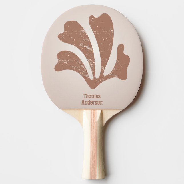 Abstrakt konst Brun alger, kelp Pingisracket (Framsidan)
