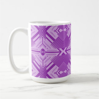 Abstrakt konst Chevron Geometriskt Sömlöst Mönster Kaffemugg