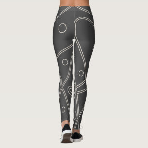 Abstrakt konst Chrcoa lVita cirklar Minimalism Leggings