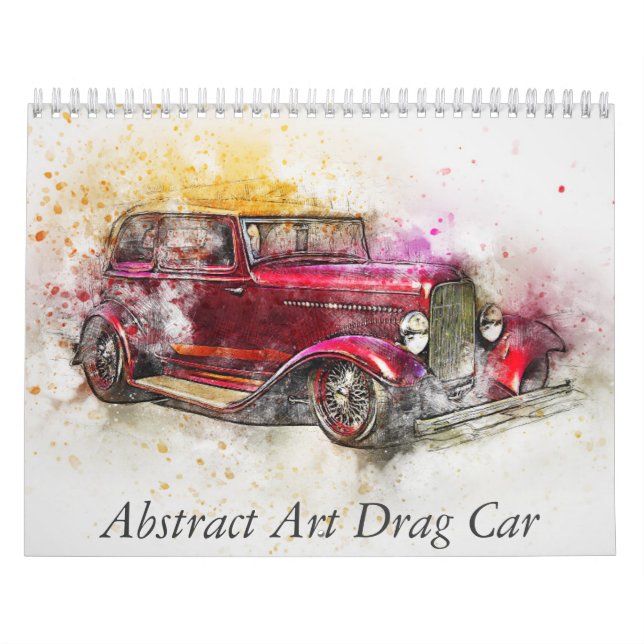 Abstrakt konst dragracingbil kalender (Omslag)