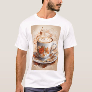 Abstrakt konst - En stor kopp varm krämig cappucci T Shirt