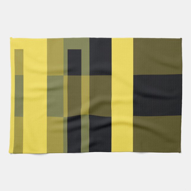 Abstrakt konst färglös mönster Kitchen Towel Kökshandduk (Horisontell)