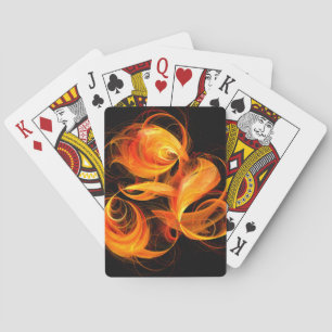 Abstrakt konst för Fireball Spel Kort