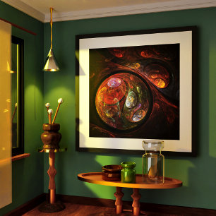 Abstrakt konst för vätskeanslutning poster