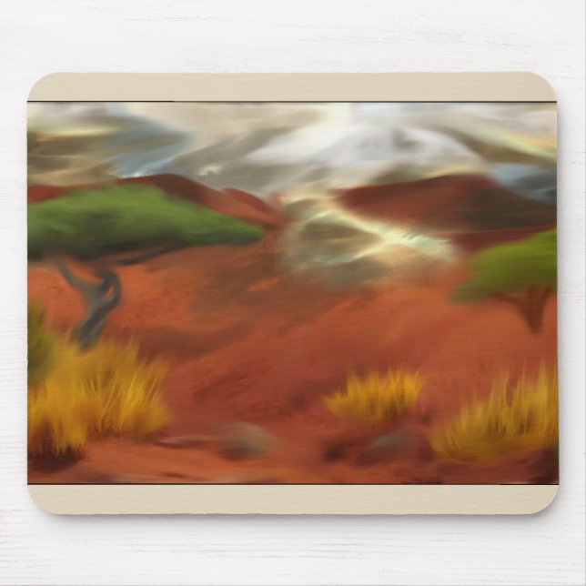 Abstrakt konst från australiensiska outback vid gr musmatta (Framsidan)