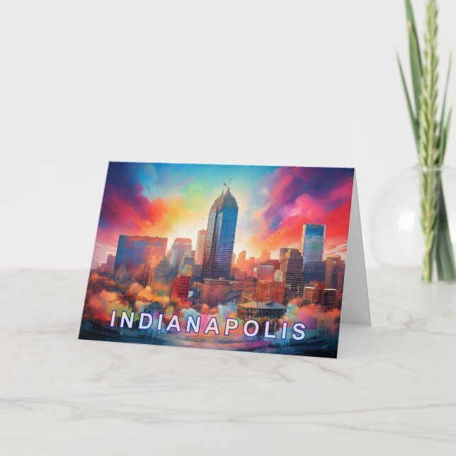 Abstrakt konst från Indianapolis Kort (Framsida)