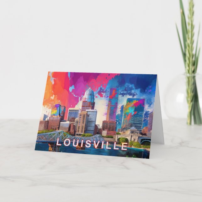 Abstrakt konst från Louisville Kort (Framsida)