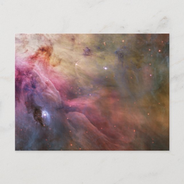 Abstrakt konst funnen i Orionnebulosan Vykort (Framsida)